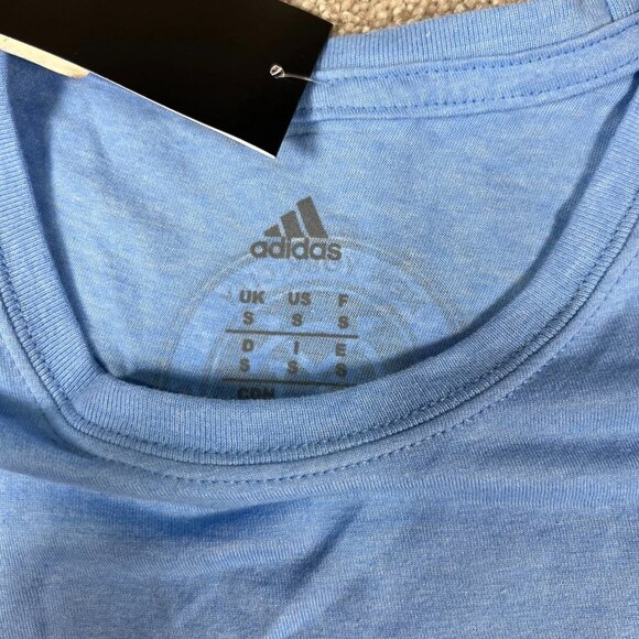 Adidas Womens Small Blue NYC Football Club The Bronx, NY MLS Soccer T-Shirt NWT - Picture 3 of 5